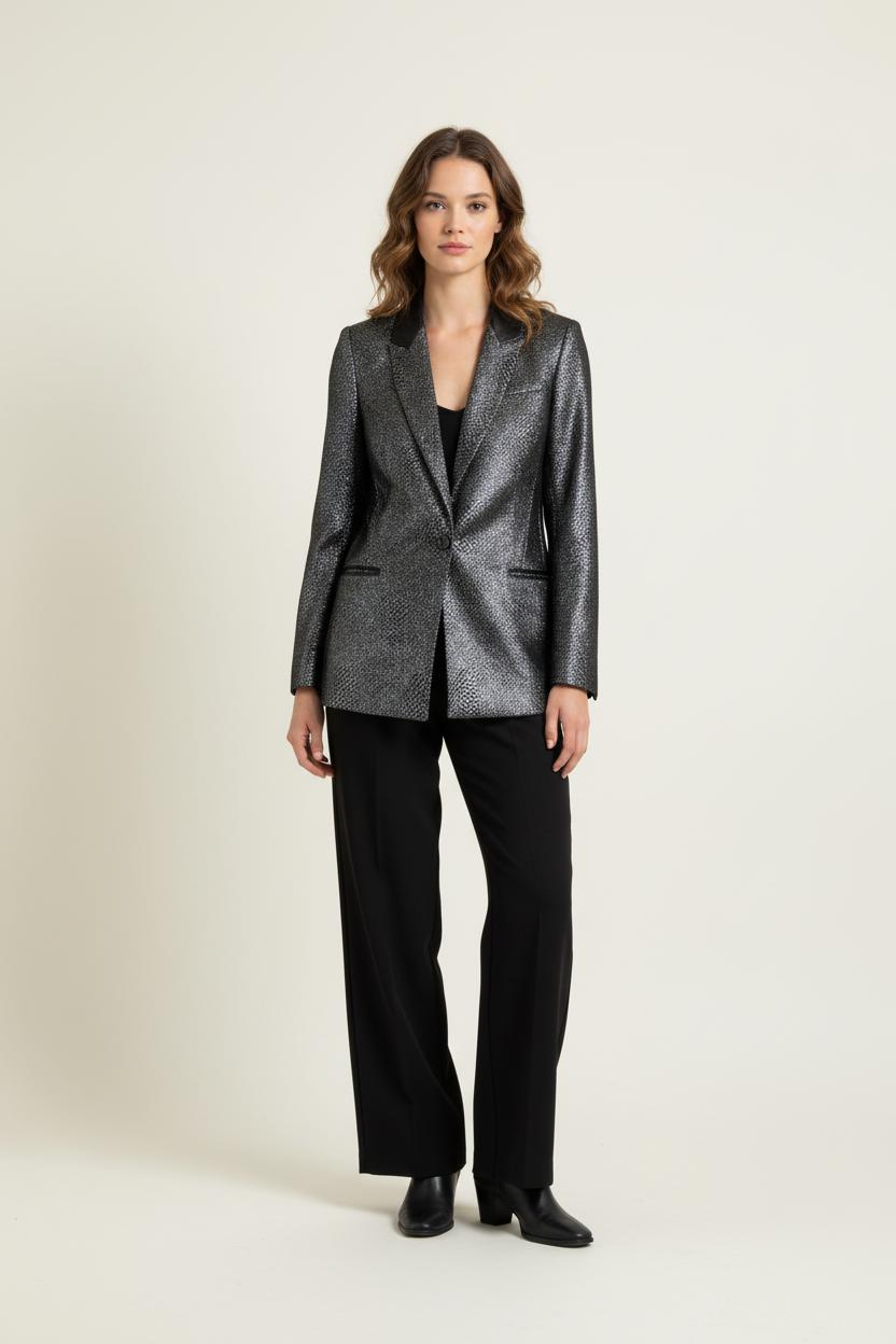 Blazer Gris et Noir - Taille S/36 de la marque IKKS | PARAD96812 - Vendu par Paradigme - Image 1