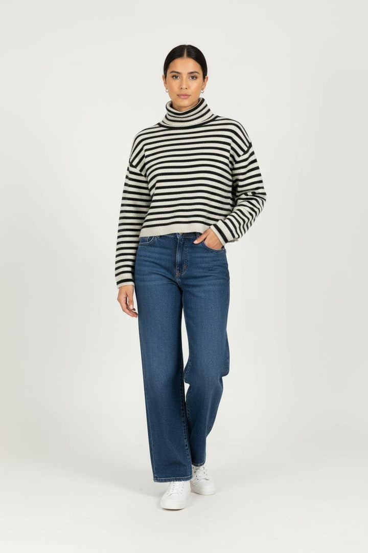 Pull Rayé Noir et Blanc - Taille XS/34 de la marque Suncoo | PARAD96816 - Vendu par Paradigme - Image 1