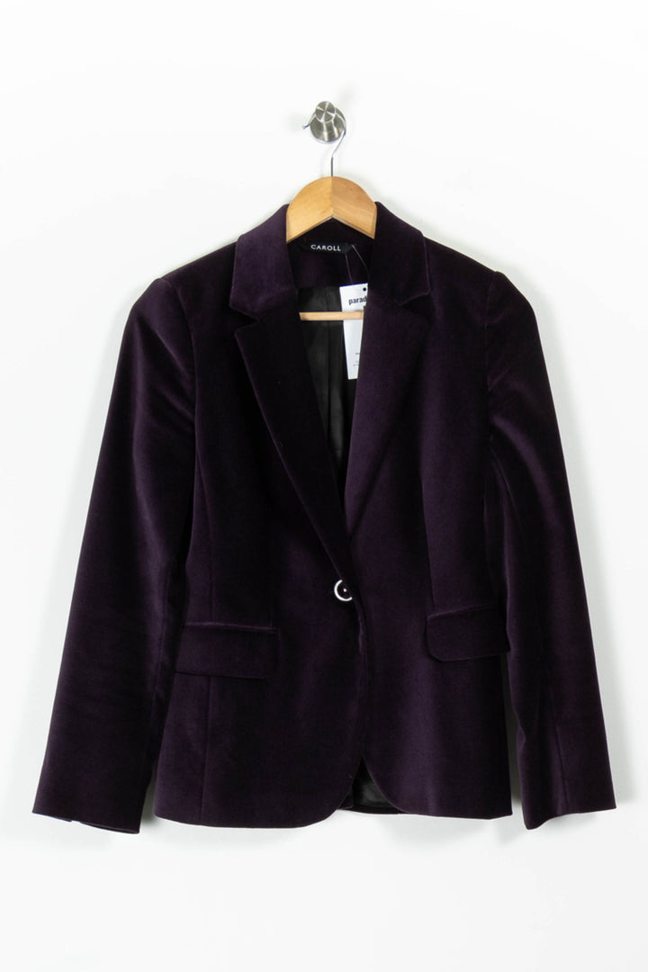 Blazer Violet - Taille S/36 de la marque Caroll | PARAD96819 - Vendu par Paradigme - Image 2