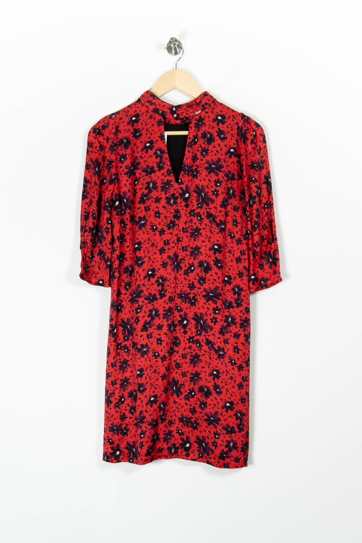 Robe Fleurie Rouge et Noire - Taille S/36 de la marque IKKS | PARAD96823 - Vendu par Paradigme - Image 4