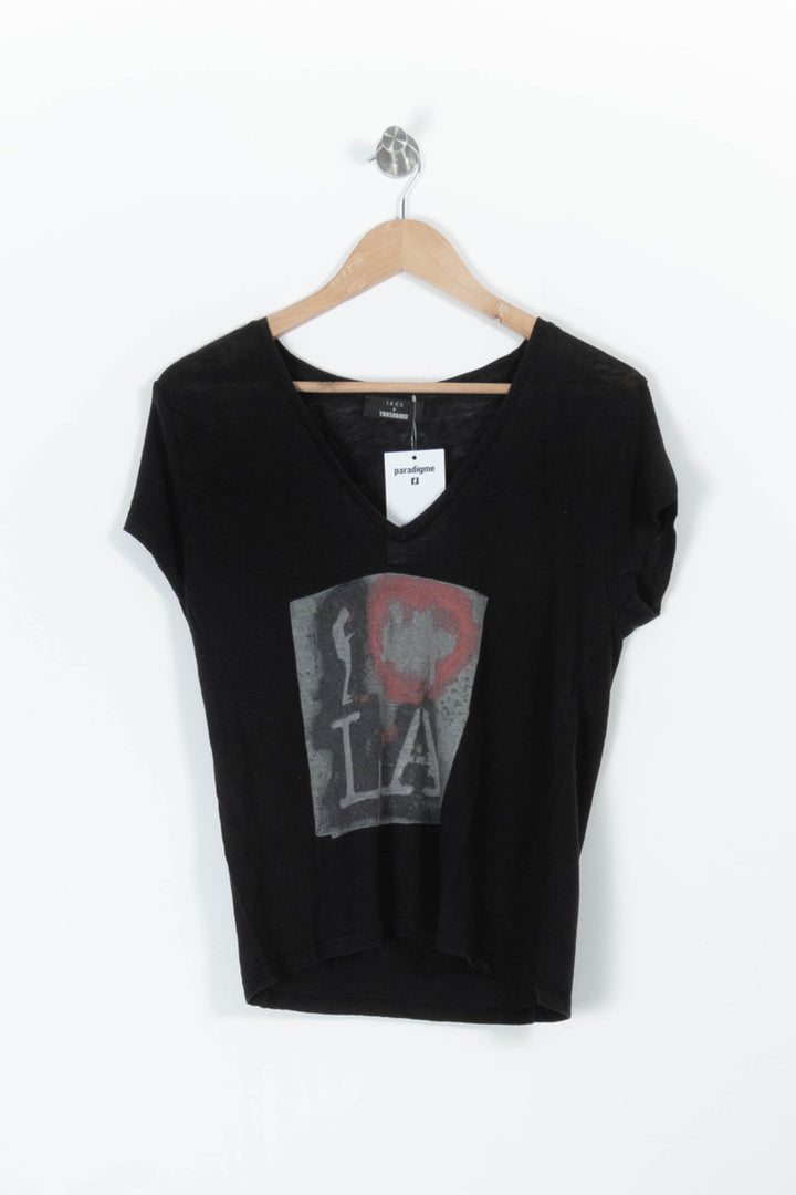Tee-shirt Noir - Taille M/38 de la marque IKKS | PARAD96845 - Vendu par Paradigme - Image 2