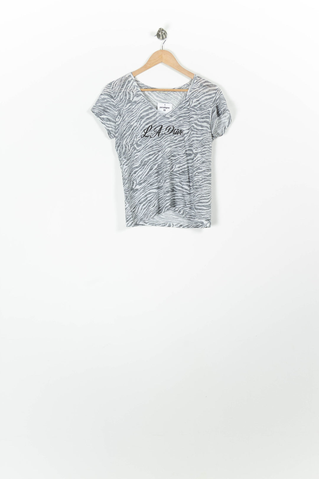 Tee-shirt Gris et Blanc - Taille L/40 de la marque IKKS | PARAD96851 - Vendu par Paradigme - Image 2