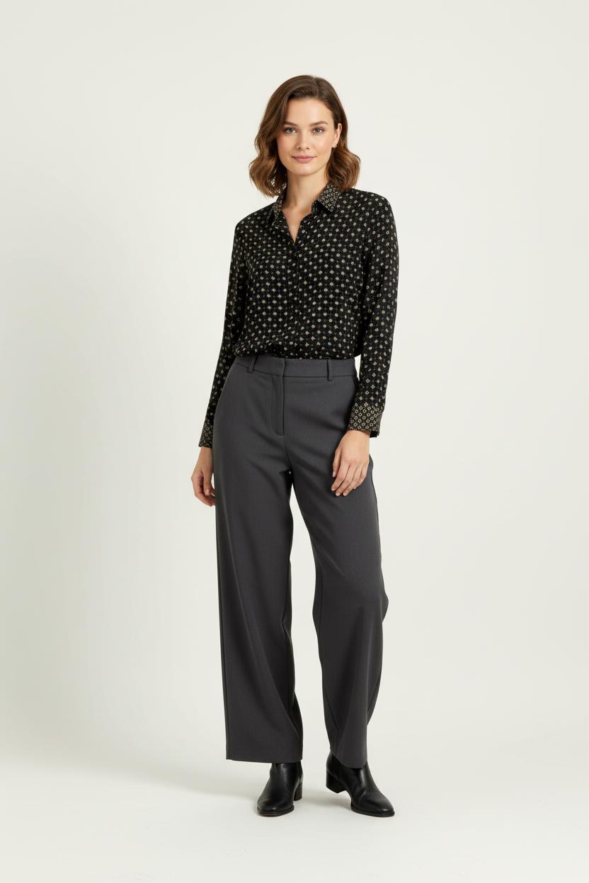 Chemise Noire et Beige - Taille L/40 de la marque Comptoir des Cotonniers | PARAD96853 - Vendu par Paradigme - Image 1