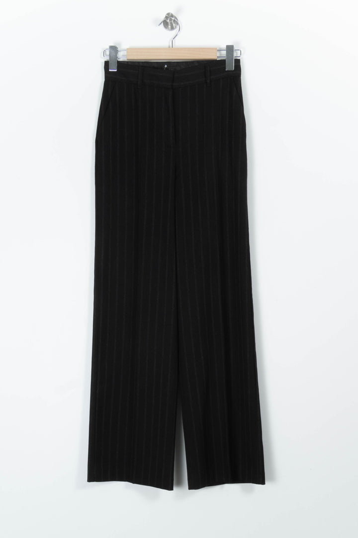 Pantalon Noir à Rayures - Taille S/36 de la marque IKKS | PARAD96856 - Vendu par Paradigme - Image 2