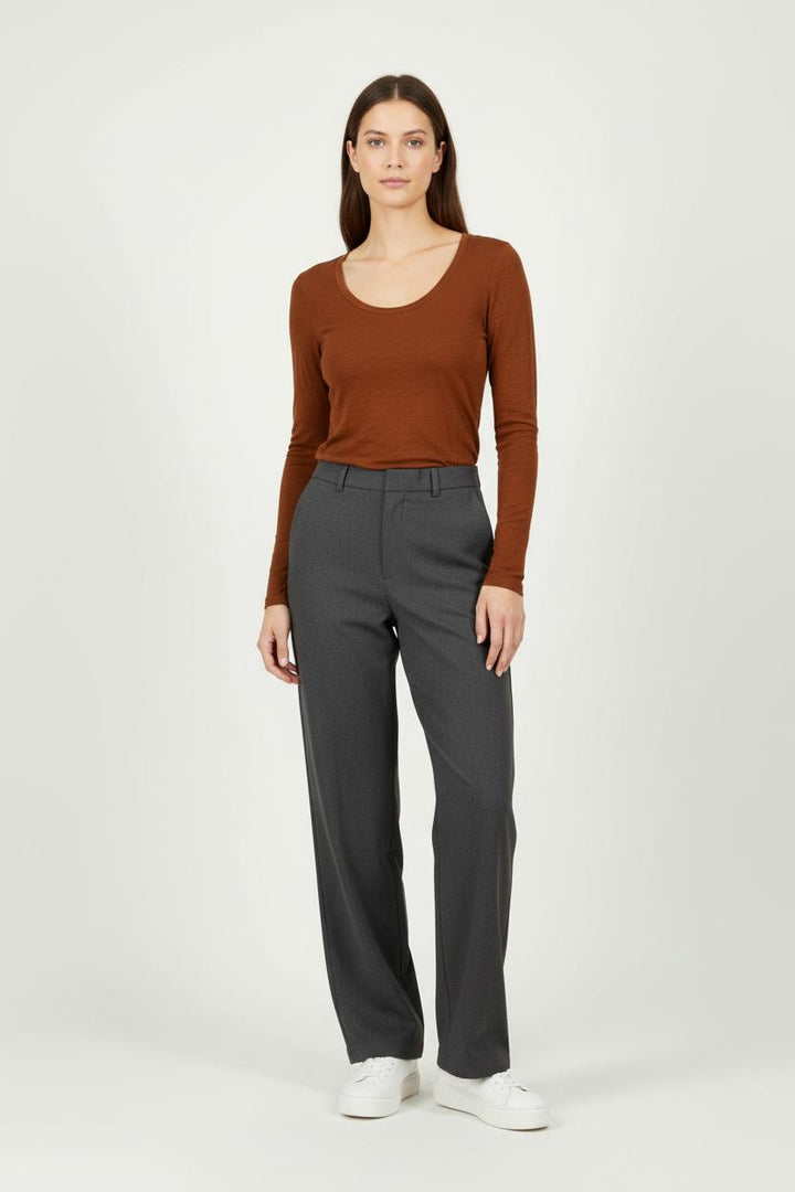 Tee-shirt Manches Longues Marron - Taille S/36 de la marque American Vintage | PARAD96862 - Vendu par Paradigme - Image 1