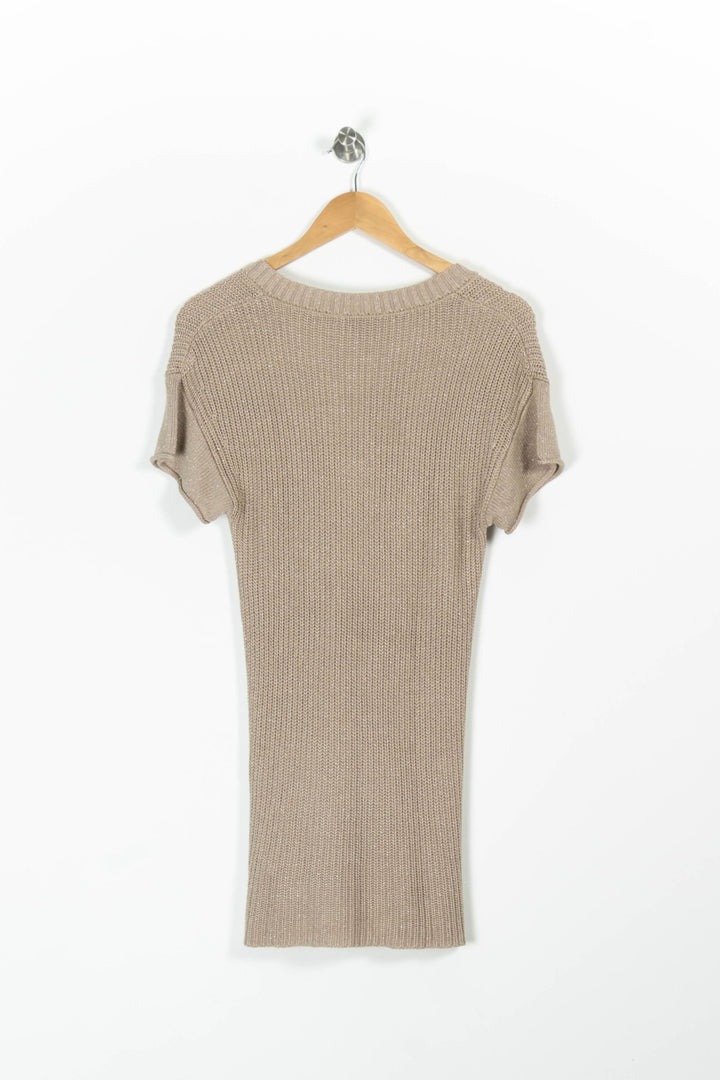 Robe Pull Beige - Taille M/38 de la marque Caroll | PARAD96878 - Vendu par Paradigme - Image 4