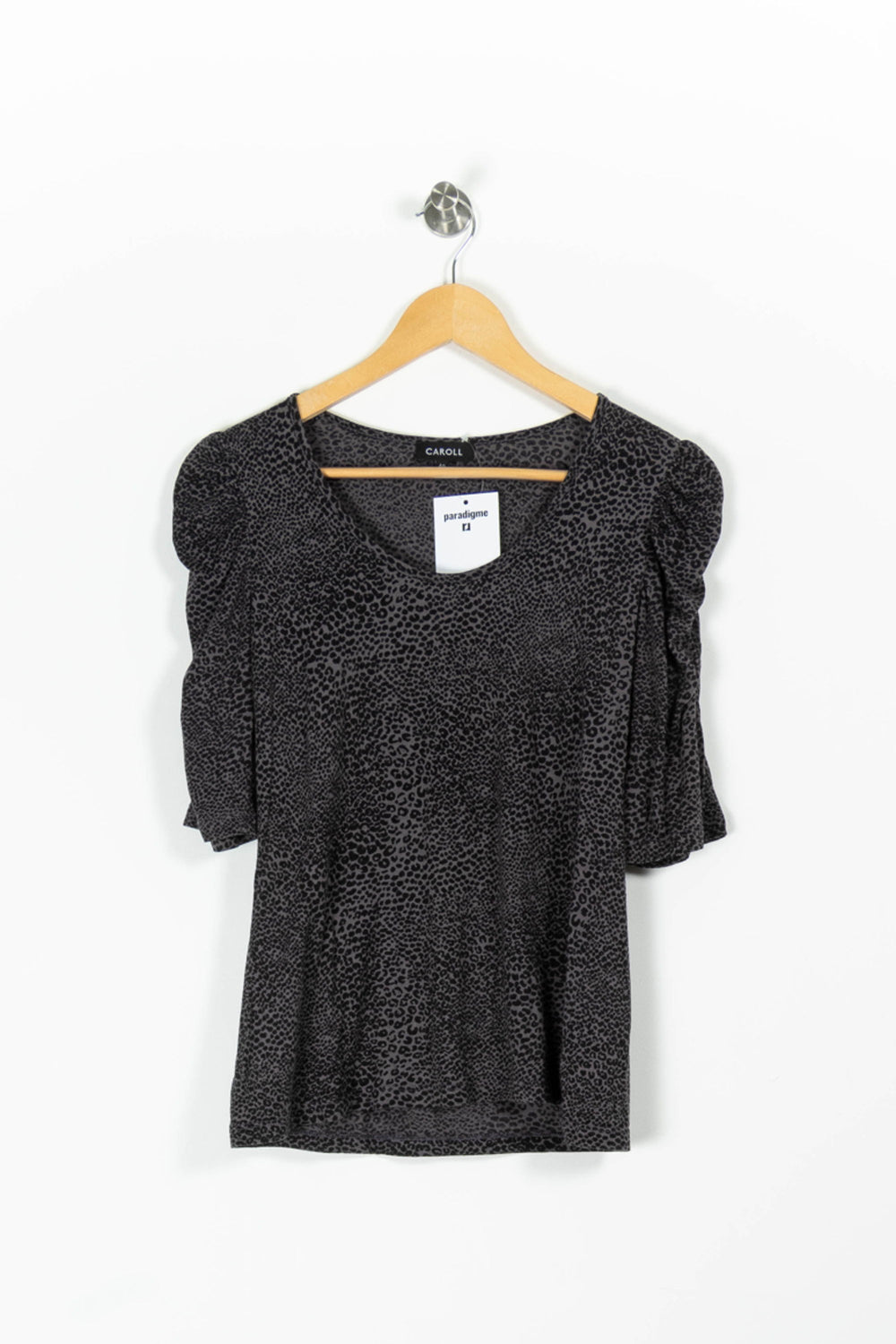 Blouse Noire - Taille L/40 de la marque Caroll | PARAD96886 - Vendu par Paradigme - Image 2