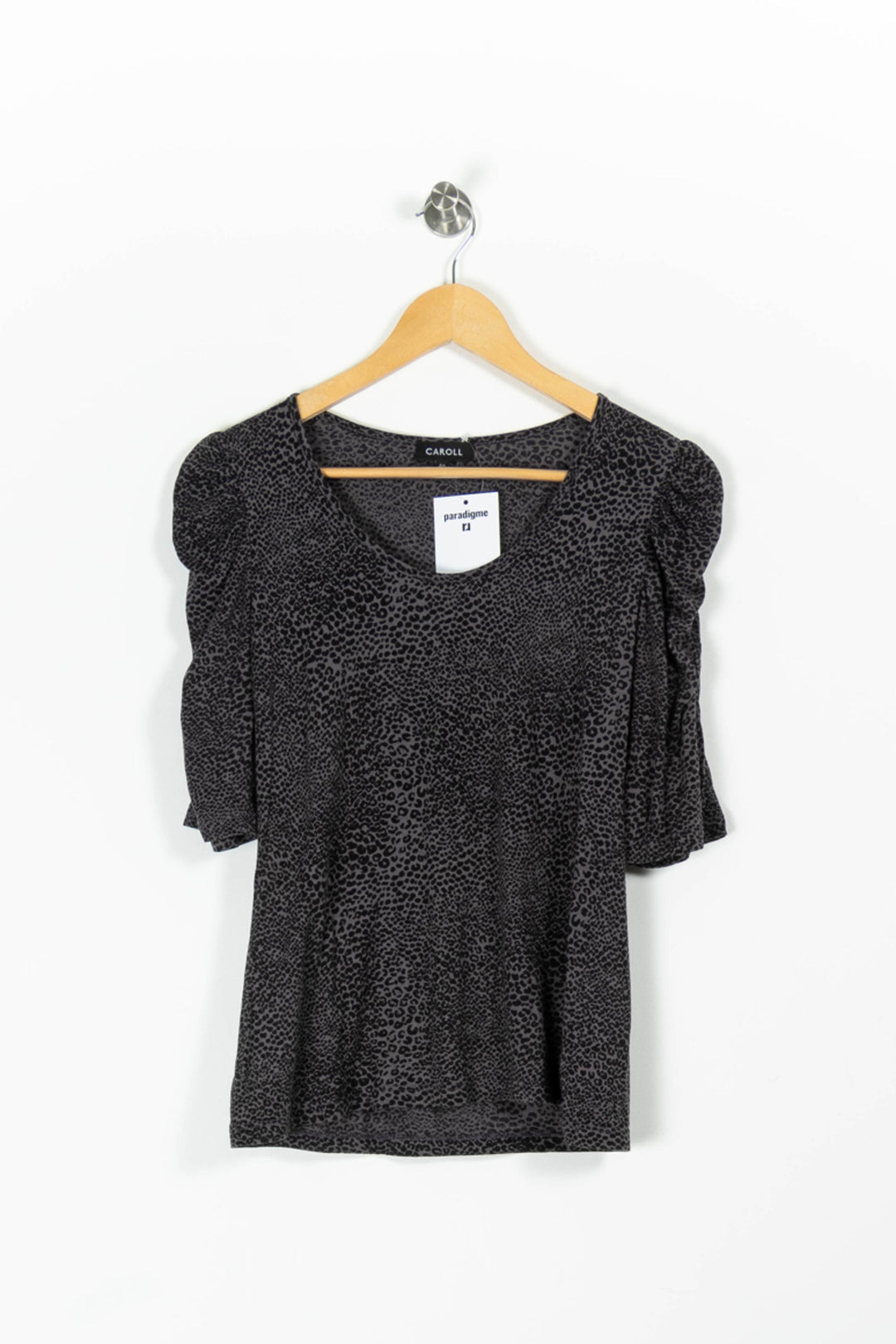 Blouse Noire - Taille L/40 de la marque Caroll | PARAD96886 - Vendu par Paradigme - Image 2