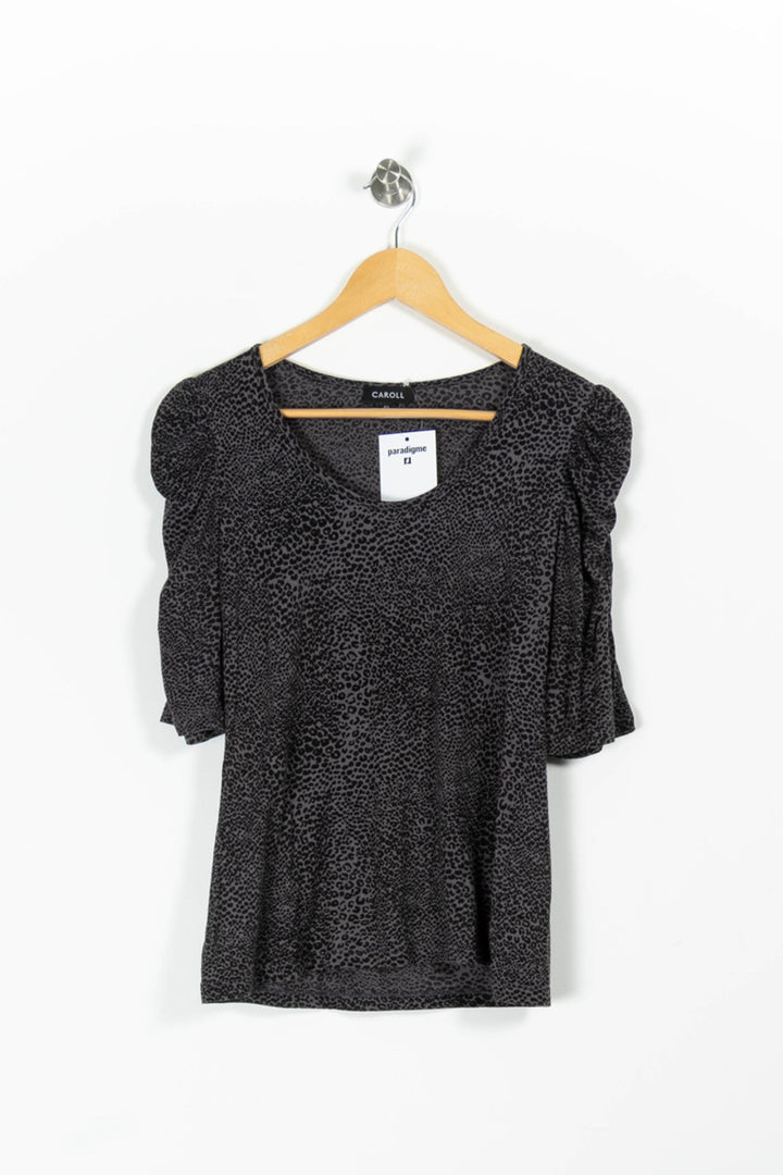 Blouse Noire - Taille L/40 de la marque Caroll | PARAD96886 - Vendu par Paradigme - Image 2