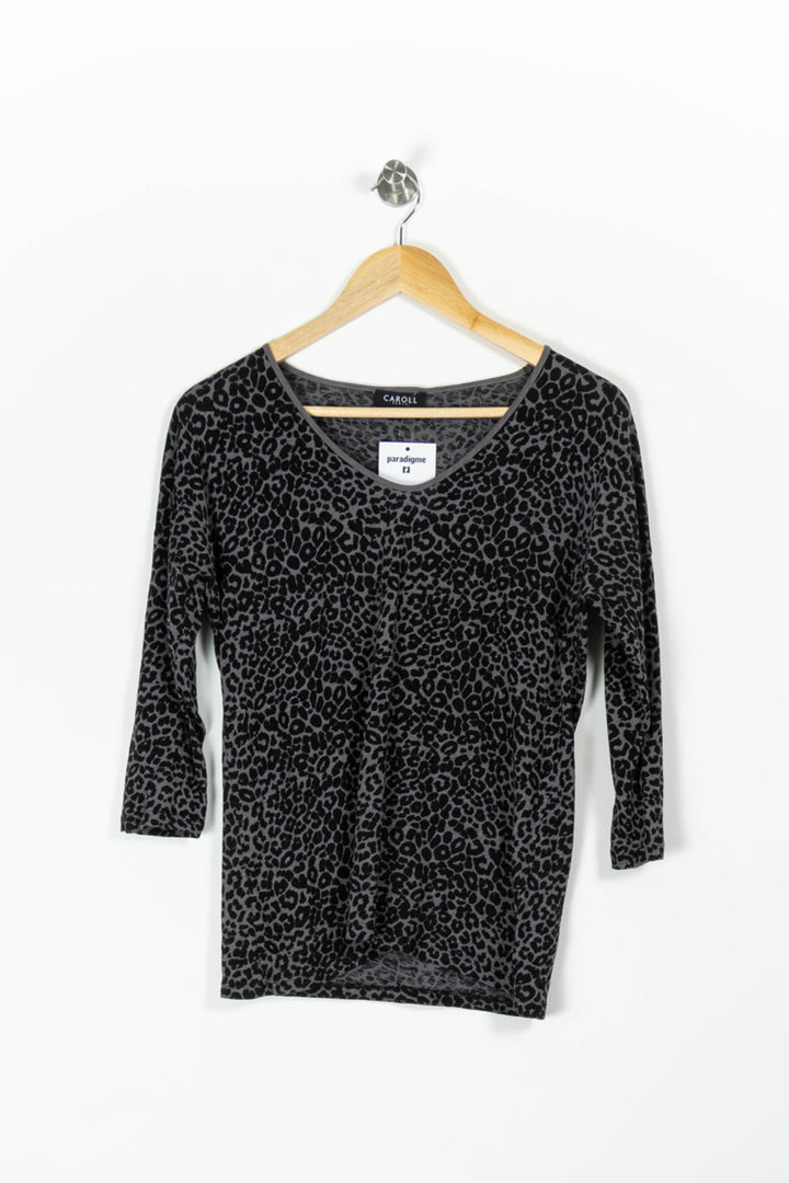 Tee-shirt Noir et Gris - Taille S/36 de la marque Caroll | PARAD96889 - Vendu par Paradigme - Image 2