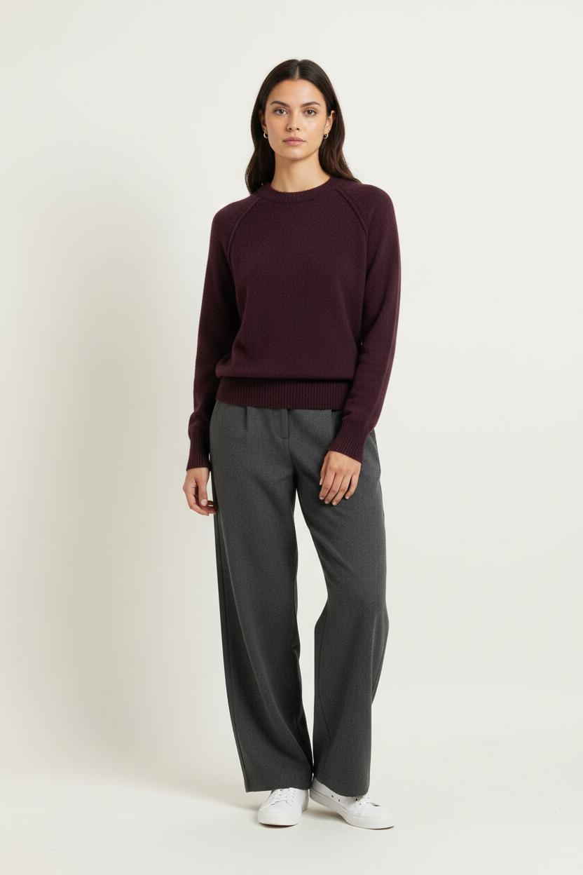 Pull Col Rond Bordeaux - Taille M/38 de la marque Galeries Lafayette | PARAD96891 - Vendu par Paradigme - Image 1