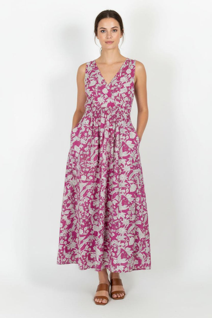 Robe Midi Rose et Blanche - Taille S/36 de la marque Galeries Lafayette | PARAD96892 - Vendu par Paradigme - Image 1