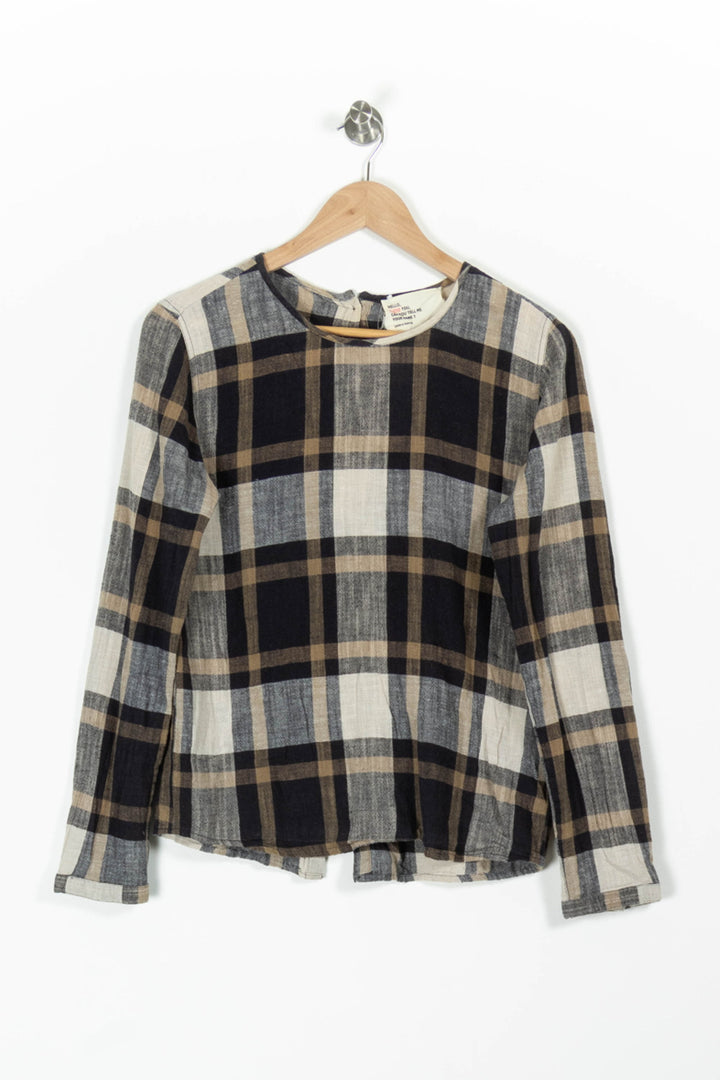 Chemise Carreaux Beige et Noir - Taille M/38 de la marque Léon & Harper | PARAD96894 - Vendu par Paradigme - Image 2