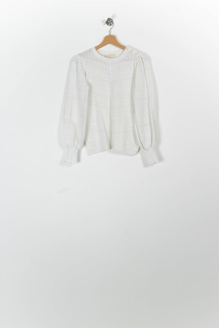 Pull Blanc - Taille S/36 de la marque Sézane | PARAD96918 - Vendu par Paradigme - Image 2
