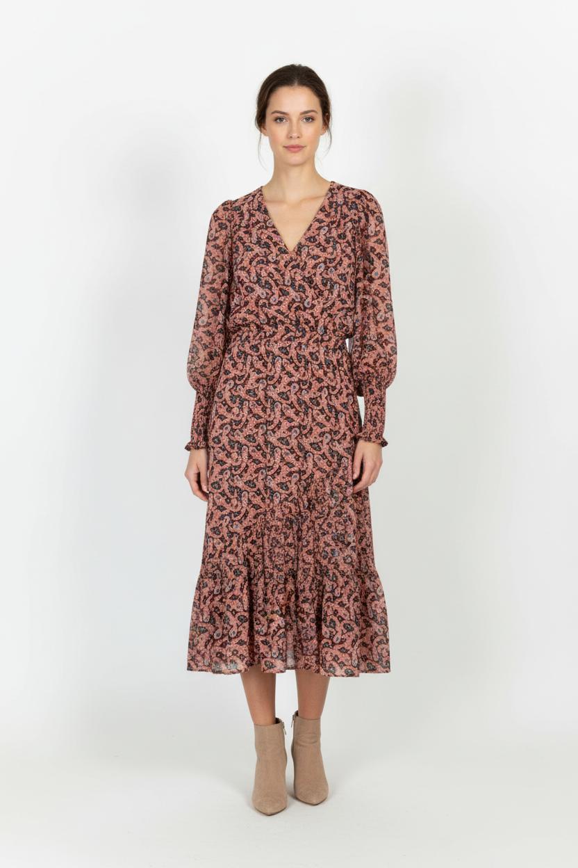 Robe Longue Rose et Noir - Taille S/36 de la marque Suncoo | PARAD96919 - Vendu par Paradigme - Image 1