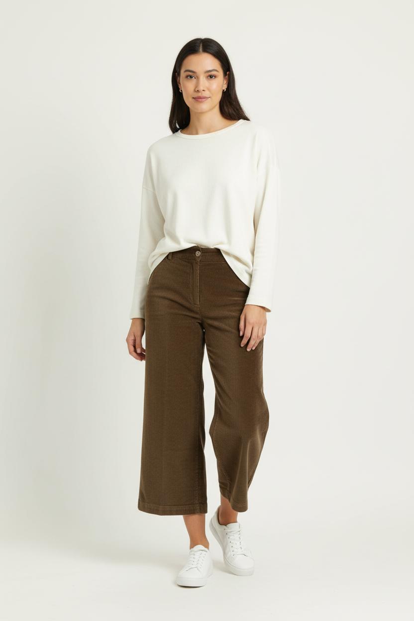 Pantalon Large Marron - Taille L/40 de la marque La Fée Maraboutée | PARAD96928 - Vendu par Paradigme - Image 1