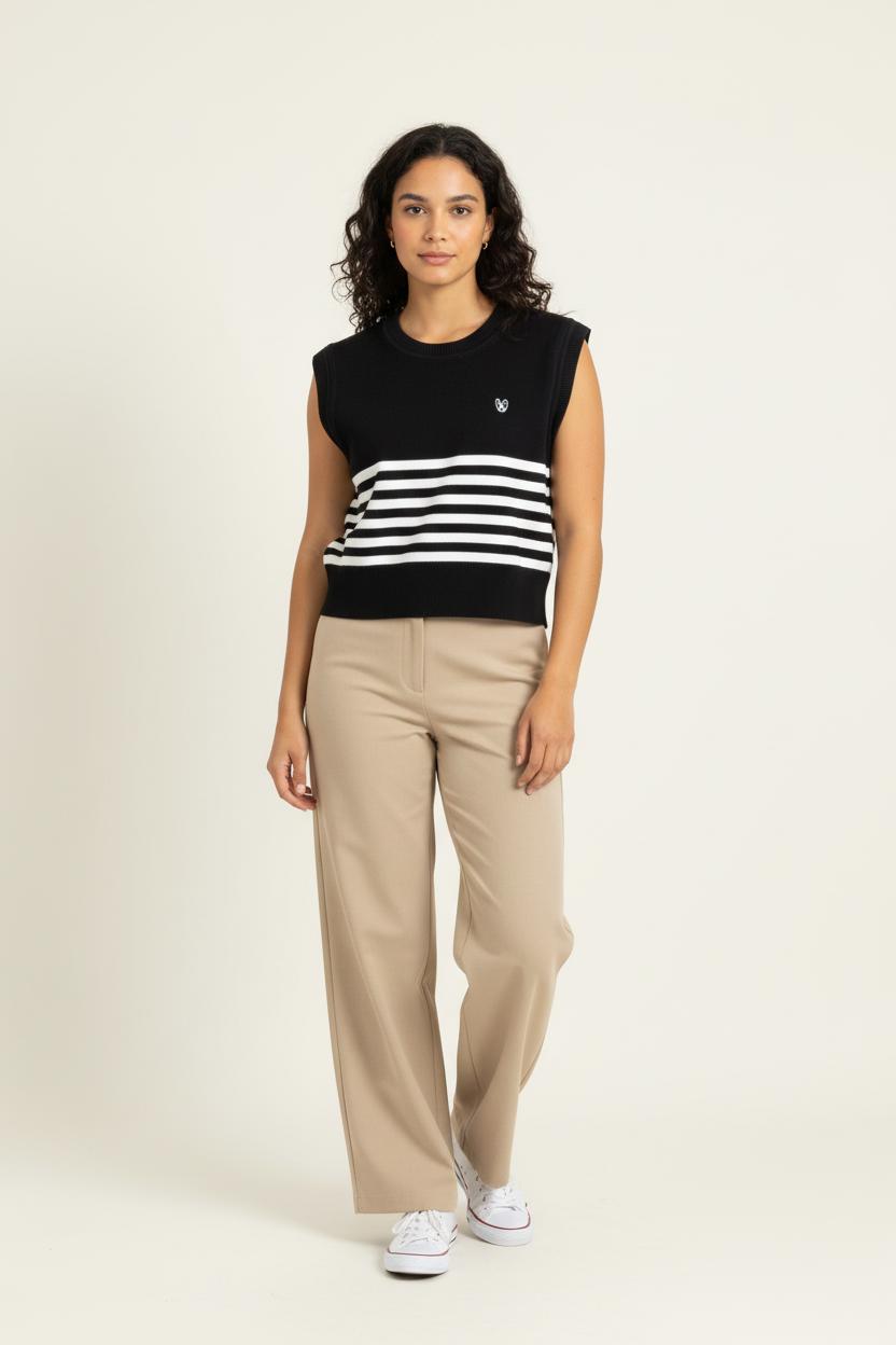 Débardeur Bleu et Blanc - Taille S/36 de la marque Claudie Pierlot | PARAD96929 - Vendu par Paradigme - Image 1