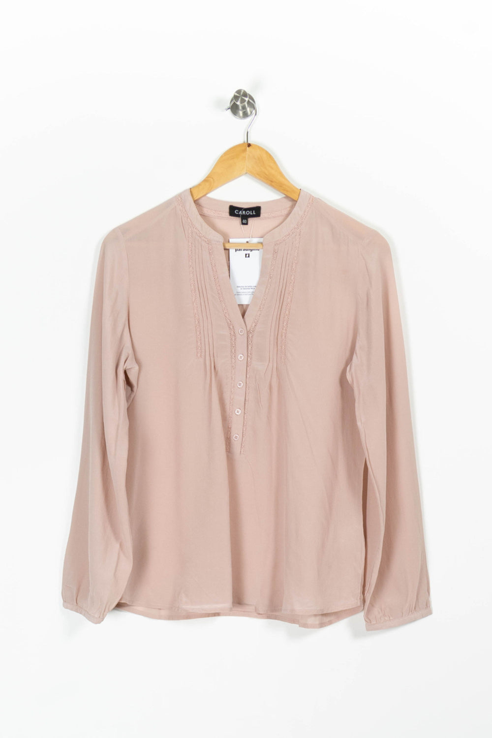 Blouse Rose - Taille L/40 de la marque Caroll | PARAD96936 - Vendu par Paradigme - Image 2