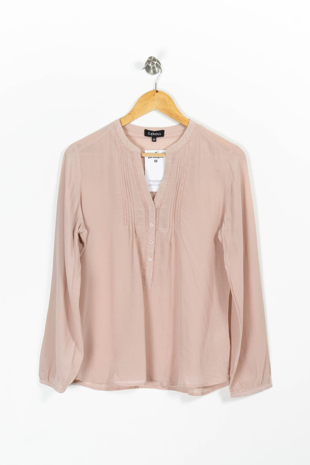 Blouse Rose - Taille L/40 de la marque Caroll | PARAD96936 - Vendu par Paradigme - Image 2