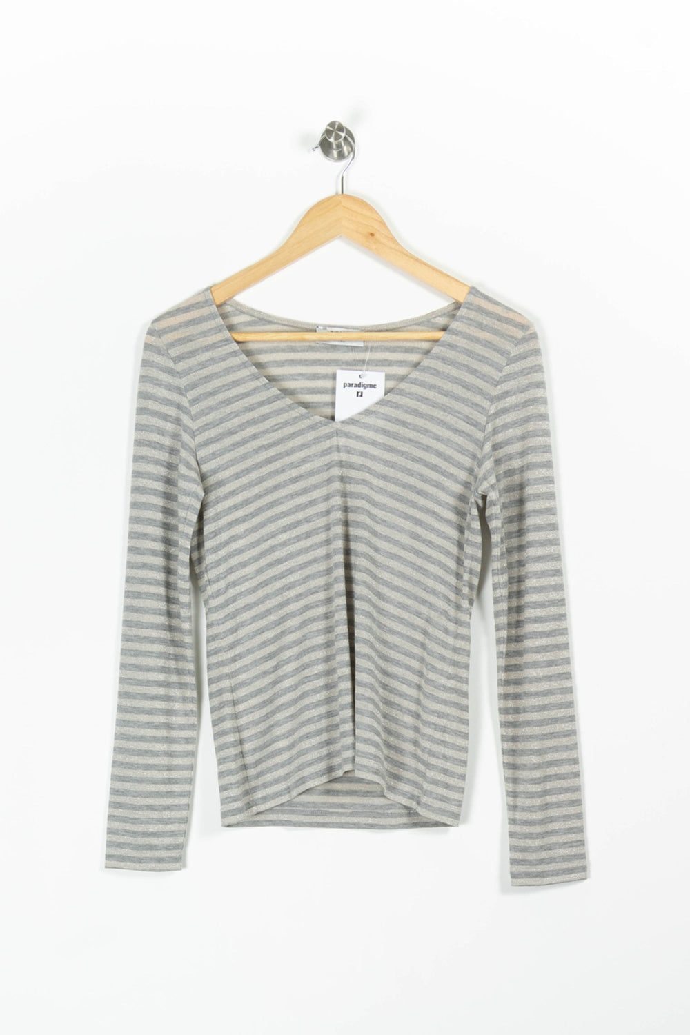Pull Gris et Blanc - Taille M/38 de la marque Weill | PARAD96938 - Vendu par Paradigme - Image 2