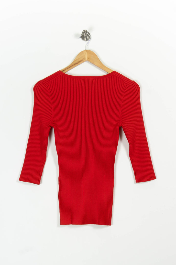 Pull Rouge - Taille M/38 de la marque ZAPA | PARAD96945 - Vendu par Paradigme - Image 4