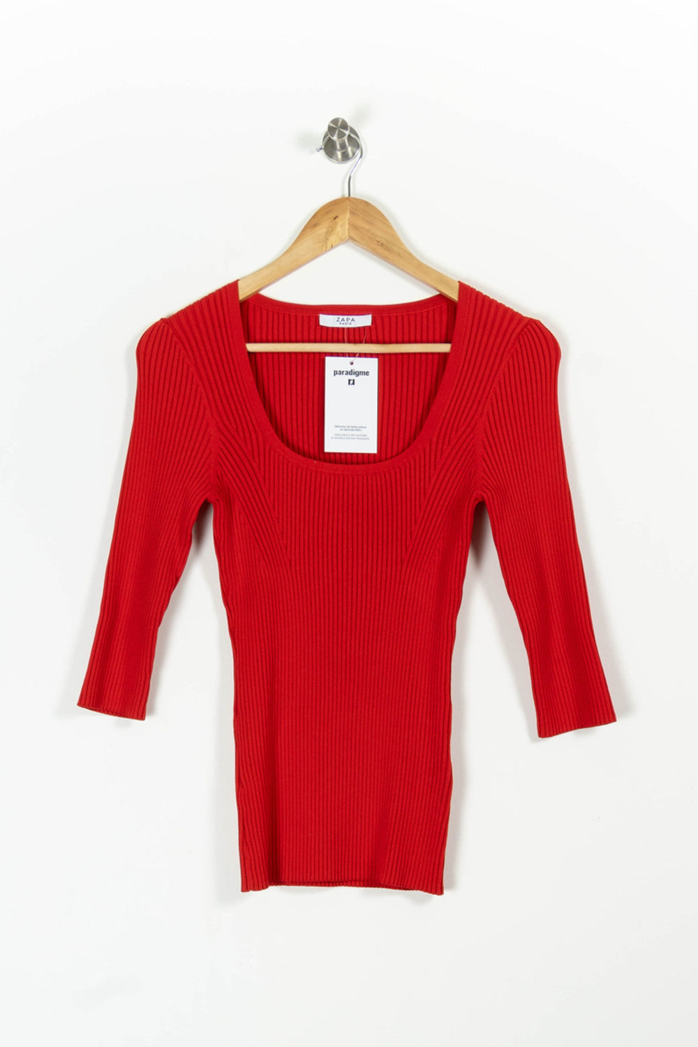 Pull Rouge - Taille M/38 de la marque ZAPA | PARAD96945 - Vendu par Paradigme - Image 2