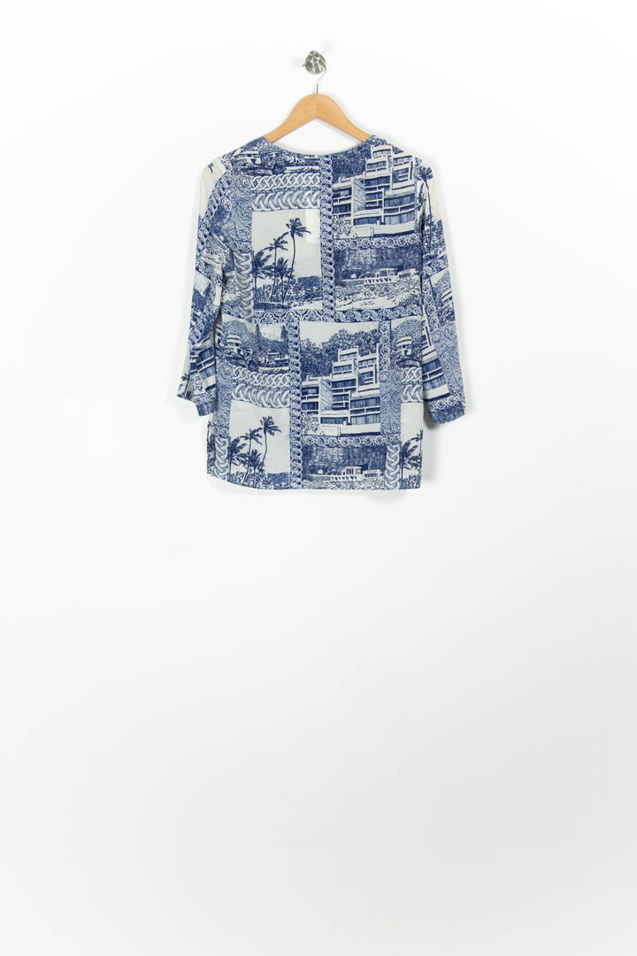 Blouse Bleu et Blanc - Taille M/38 de la marque Claudie Pierlot | PARAD96947 - Vendu par Paradigme - Image 4