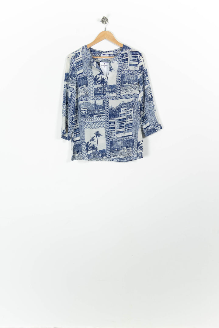 Blouse Bleu et Blanc - Taille M/38 de la marque Claudie Pierlot | PARAD96947 - Vendu par Paradigme - Image 2