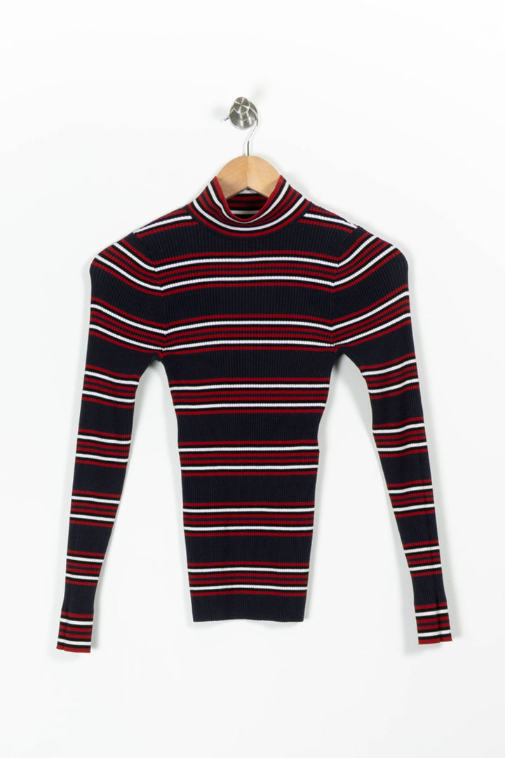 Pull Rayé Noir Rouge et Blanc - Taille S/36 de la marque Kookai | PARAD96951 - Vendu par Paradigme - Image 2