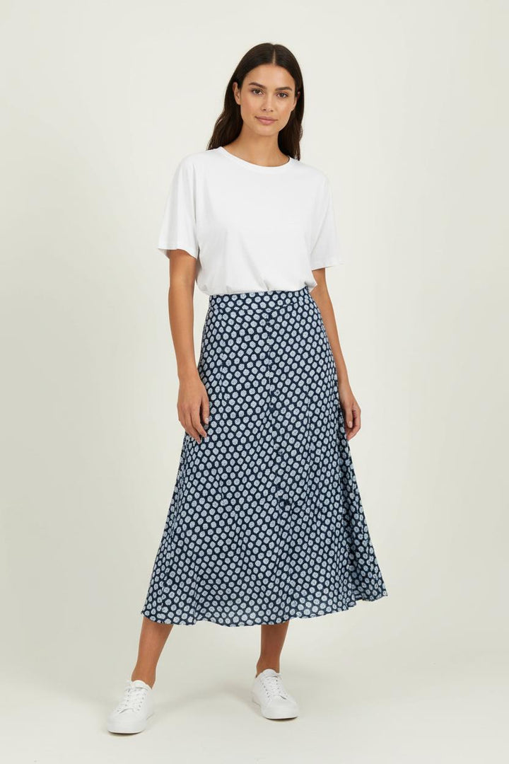 Jupe Longue Bleu et Blanche - Taille L/40 de la marque Maje | PARAD96960 - Vendu par Paradigme - Image 1