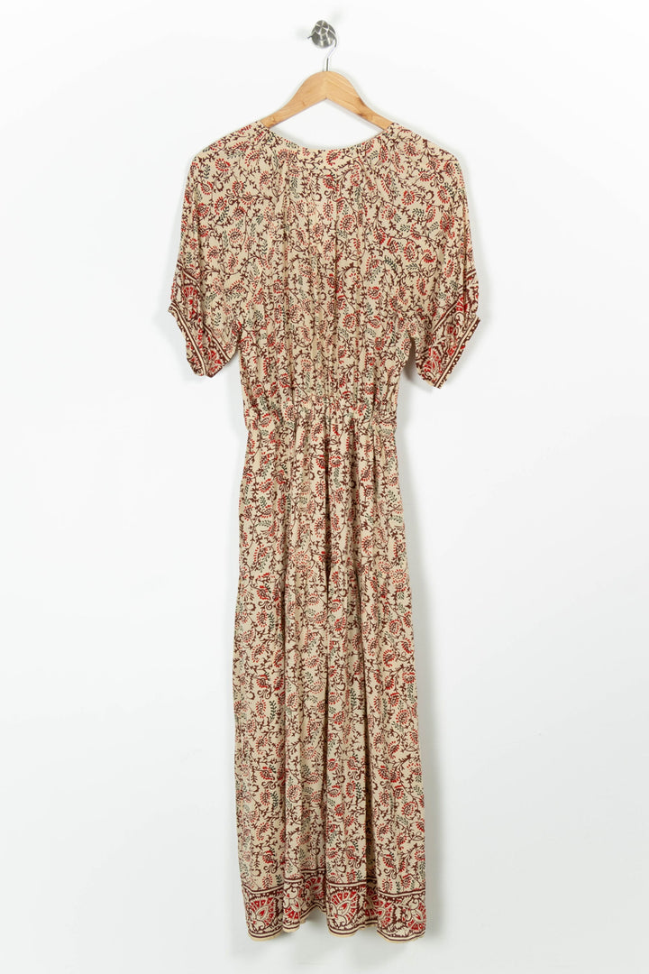 Robe Longue Beige et Rouge - Taille M/38 de la marque Pablo | PARAD96966 - Vendu par Paradigme - Image 4