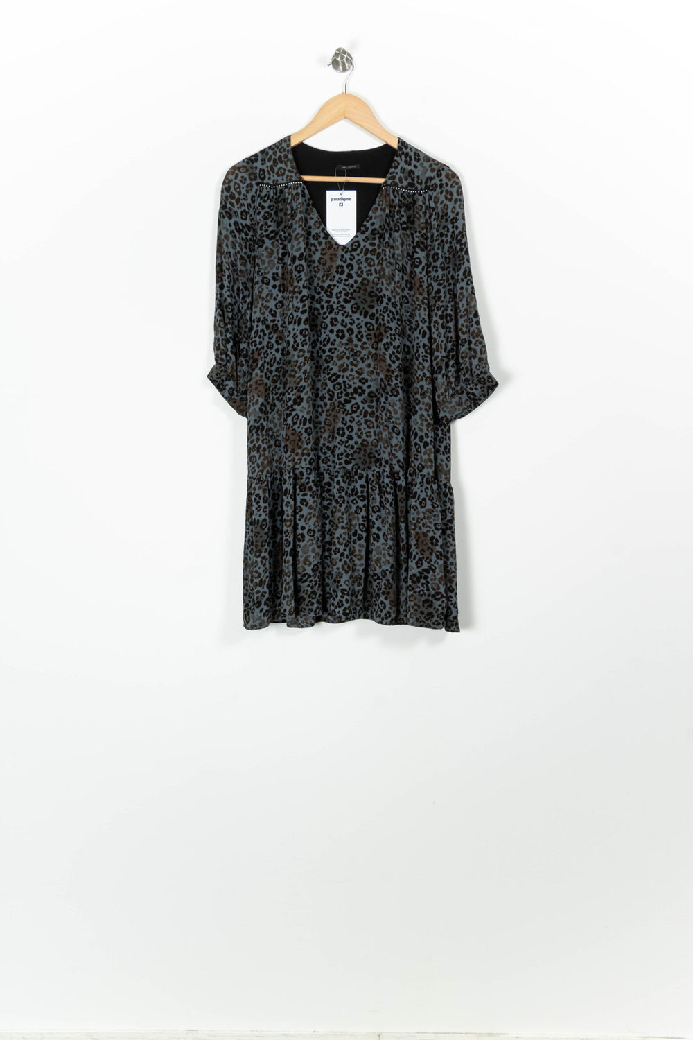 Robe Midi Noire et Bleue - Taille S/36 de la marque IKKS | PARAD96969 - Vendu par Paradigme - Image 2