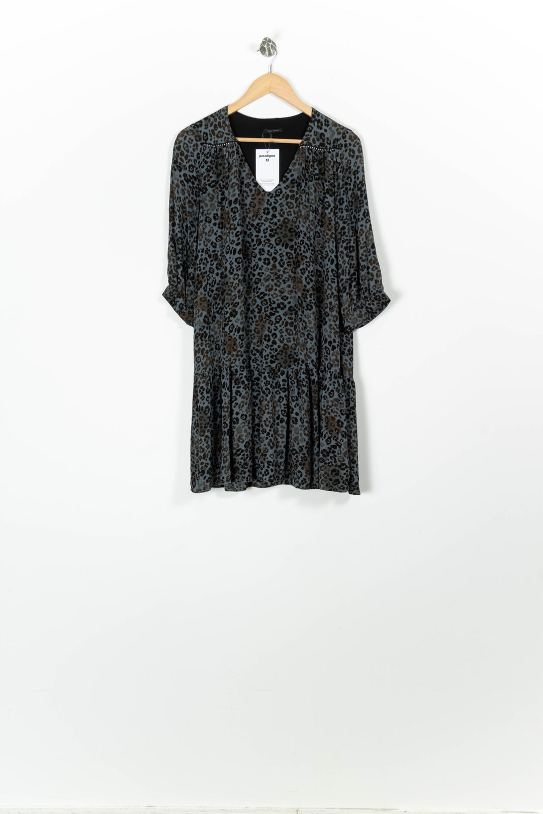Robe Midi Noire et Bleue - Taille S/36 de la marque IKKS | PARAD96969 - Vendu par Paradigme - Image 2
