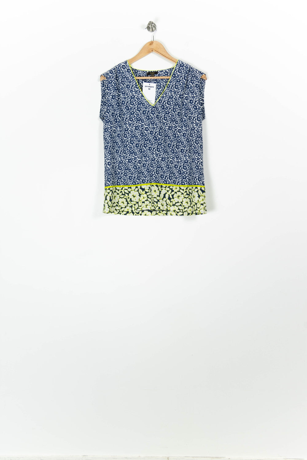 Blouse Sans Manches Bleu et Jaune - Taille S/36 de la marque Maison 123 | PARAD96970 - Vendu par Paradigme - Image 2