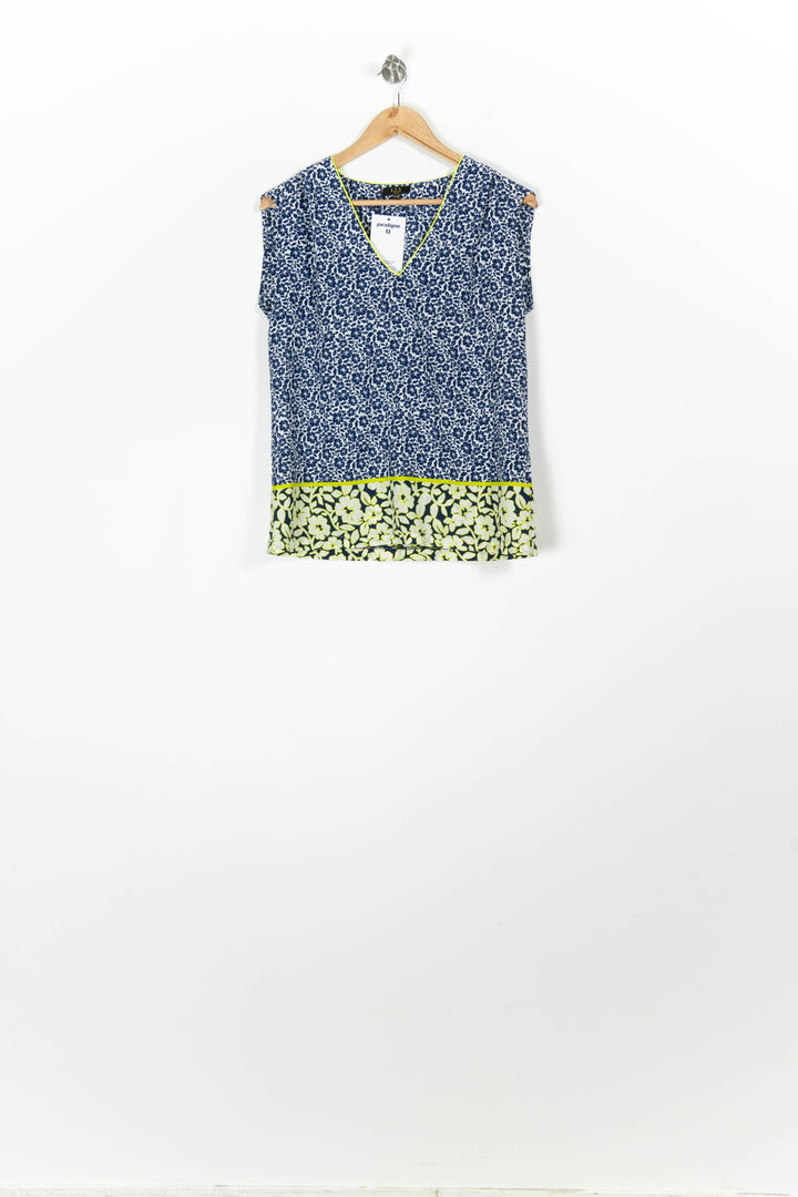 Blouse Sans Manches Bleu et Jaune - Taille S/36 de la marque Maison 123 | PARAD96970 - Vendu par Paradigme - Image 2