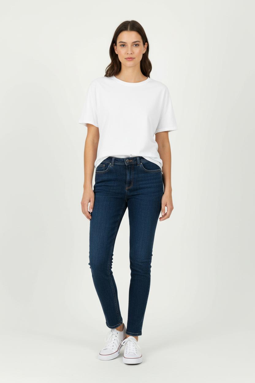 Jean Skinny Bleu - Taille S/36 de la marque La Fée Maraboutée | PARAD96972 - Vendu par Paradigme - Image 1