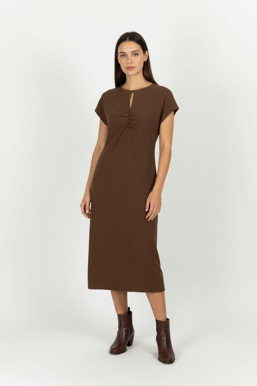 Robe Midi Marron - Taille XL/42 de la marque Rouje | PARAD96983 - Vendu par Paradigme - Image 1
