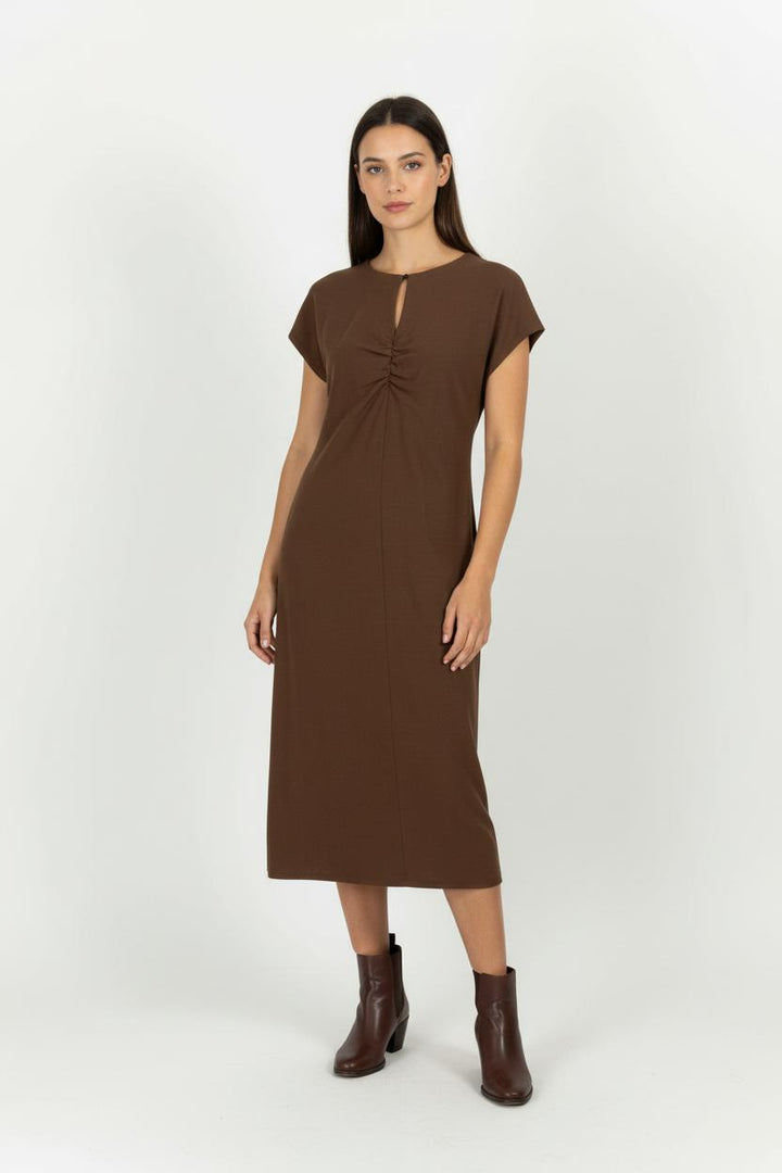 Robe Midi Marron - Taille XL/42 de la marque Rouje | PARAD96983 - Vendu par Paradigme - Image 1