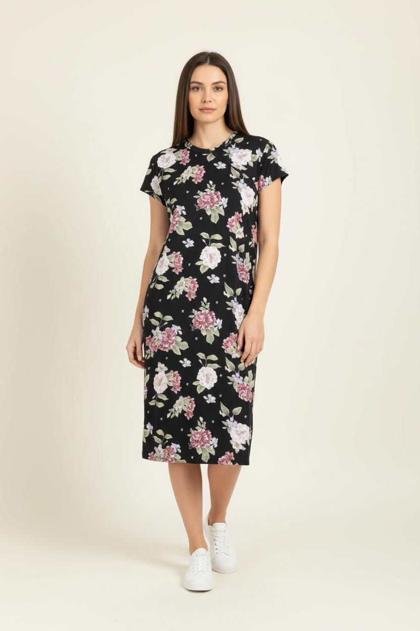 Robe Fleurie Noire - Taille XXL/44 de la marque Rouje | PARAD96985 - Vendu par Paradigme - Image 1