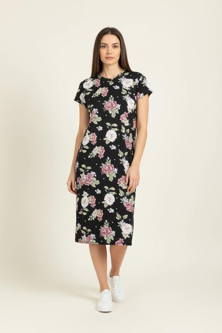 Robe Fleurie Noire - Taille XXL/44 de la marque Rouje | PARAD96985 - Vendu par Paradigme - Image 1