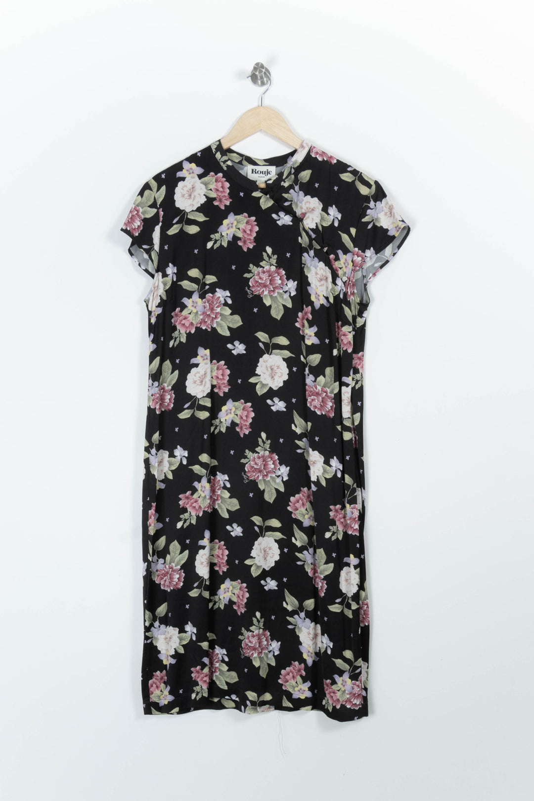 Robe Fleurie Noire - Taille XXL/44 de la marque Rouje | PARAD96985 - Vendu par Paradigme - Image 2