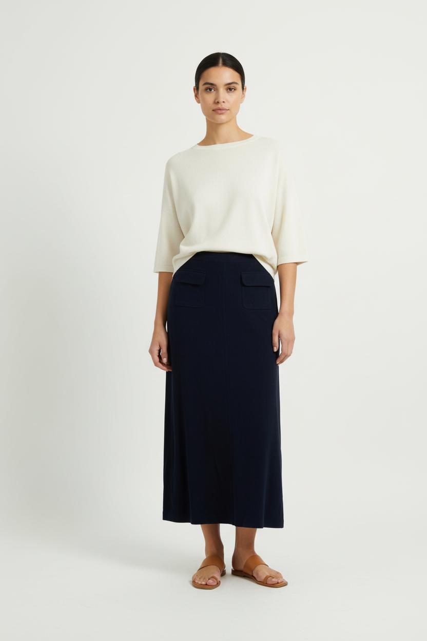 Jupe Longue Bleue - Taille S/36 de la marque Caroll | PARAD96990 - Vendu par Paradigme - Image 1