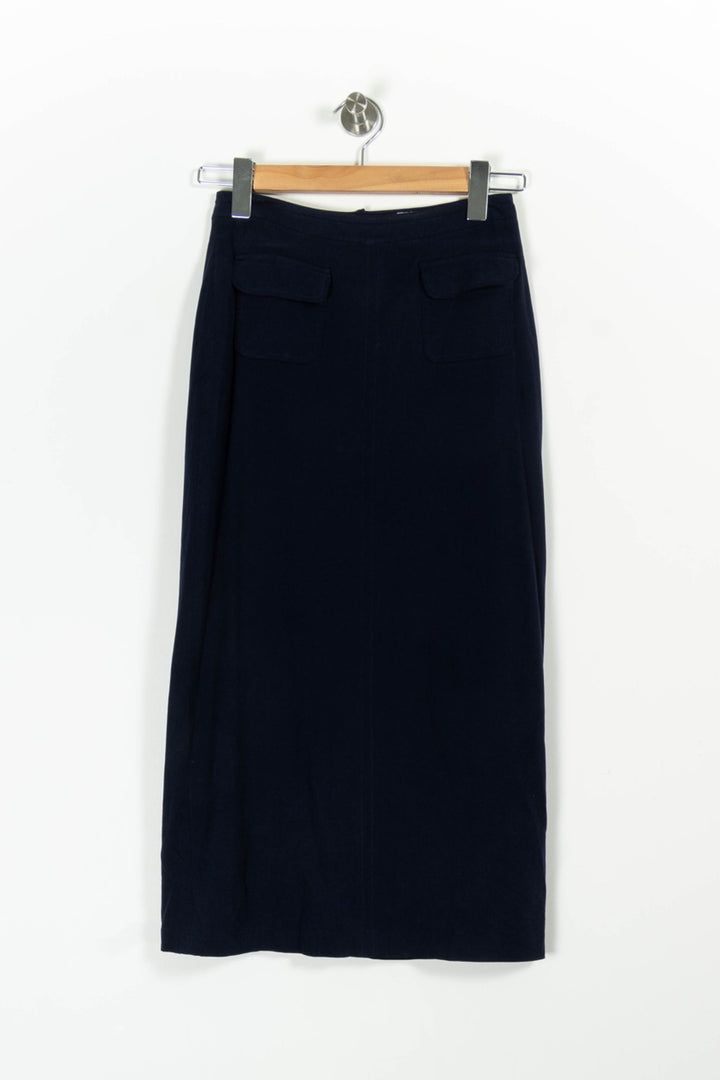 Jupe Longue Bleue - Taille S/36 de la marque Caroll | PARAD96990 - Vendu par Paradigme - Image 2