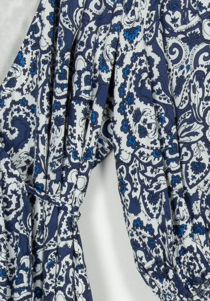 Robe Portefeuille Bleu et Blanc - Taille M/38 de la marque Caroll | PARAD97002 - Vendu par Paradigme - Image 3