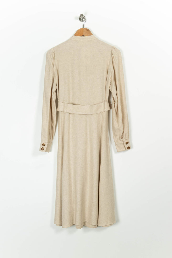 Robe Chemise Midi Beige - Taille M/38 de la marque Sézane | PARAD97004 - Vendu par Paradigme - Image 4