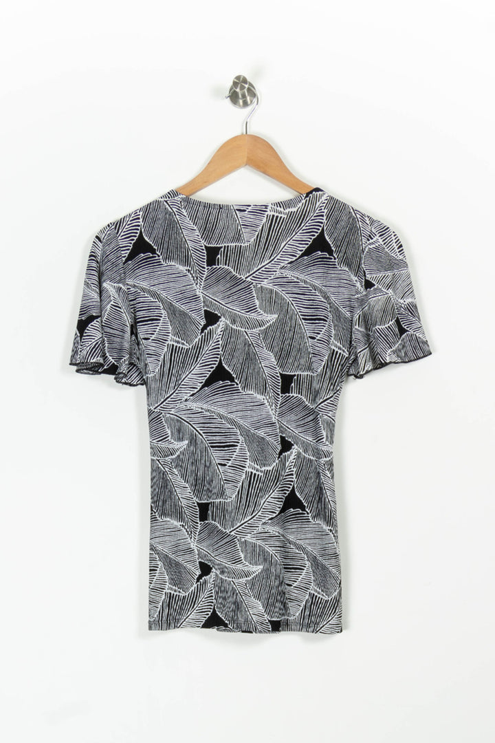 Blouse Noire et Blanche - Taille S/36 de la marque La Fée Maraboutée | PARAD97005 - Vendu par Paradigme - Image 4