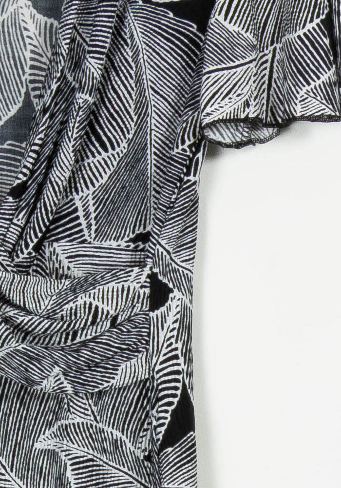 Blouse Noire et Blanche - Taille S/36 de la marque La Fée Maraboutée | PARAD97005 - Vendu par Paradigme - Image 3