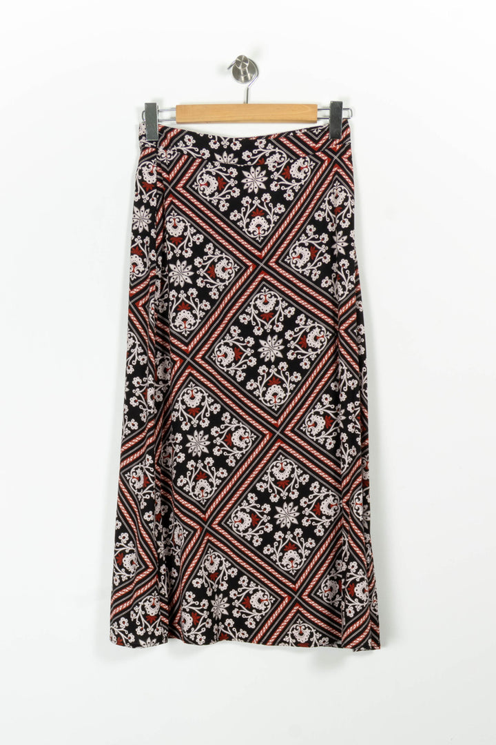 Jupe Longue Noire et Rouge - Taille S/36 de la marque La Fée Maraboutée | PARAD97007 - Vendu par Paradigme - Image 4