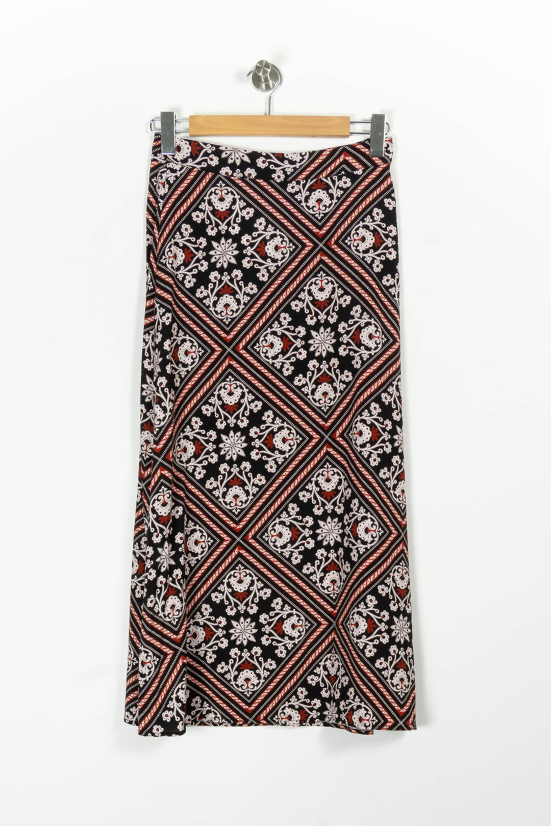 Jupe Longue Noire et Rouge - Taille S/36 de la marque La Fée Maraboutée | PARAD97007 - Vendu par Paradigme - Image 2