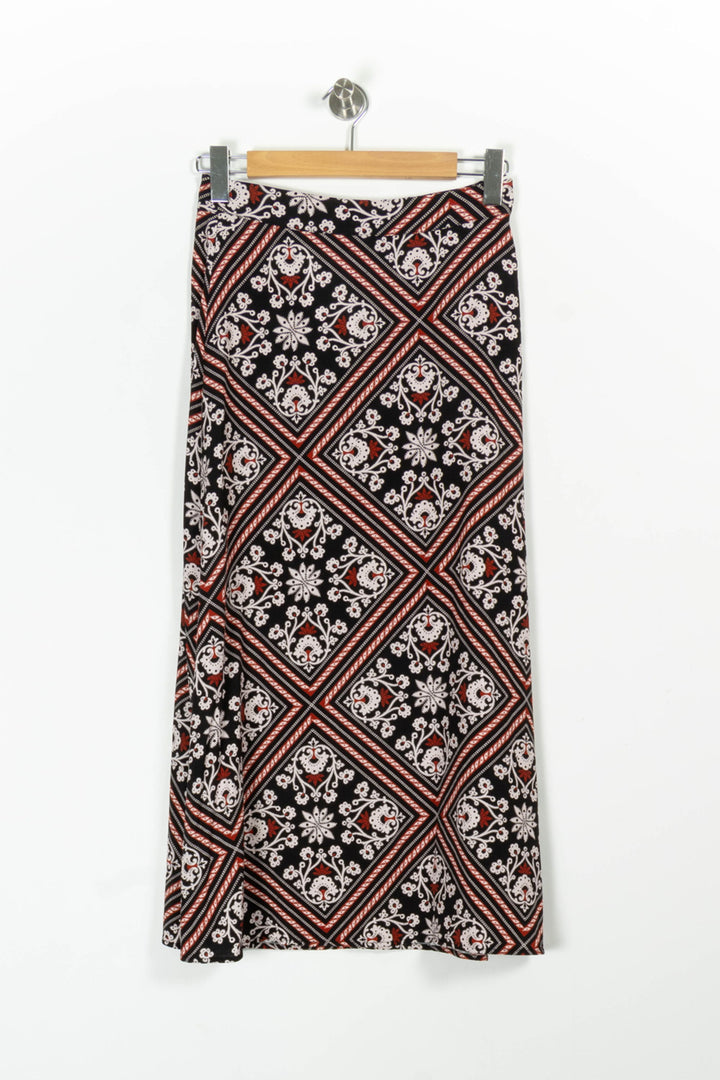 Jupe Longue Noire et Rouge - Taille S/36 de la marque La Fée Maraboutée | PARAD97007 - Vendu par Paradigme - Image 2